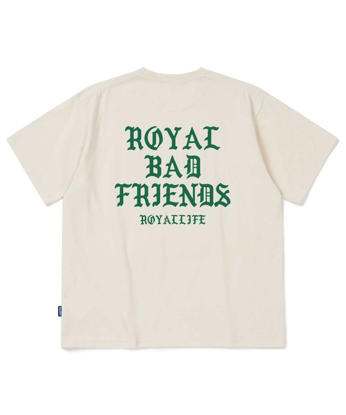로얄라이프(ROYALLIFE) RLU2102 디플로마 백로고 헤비웨이트 반팔 티셔츠 - 크림