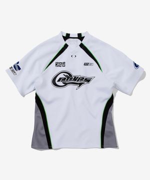 매쉬 모터사이클 래글런 반팔티셔츠_화이트