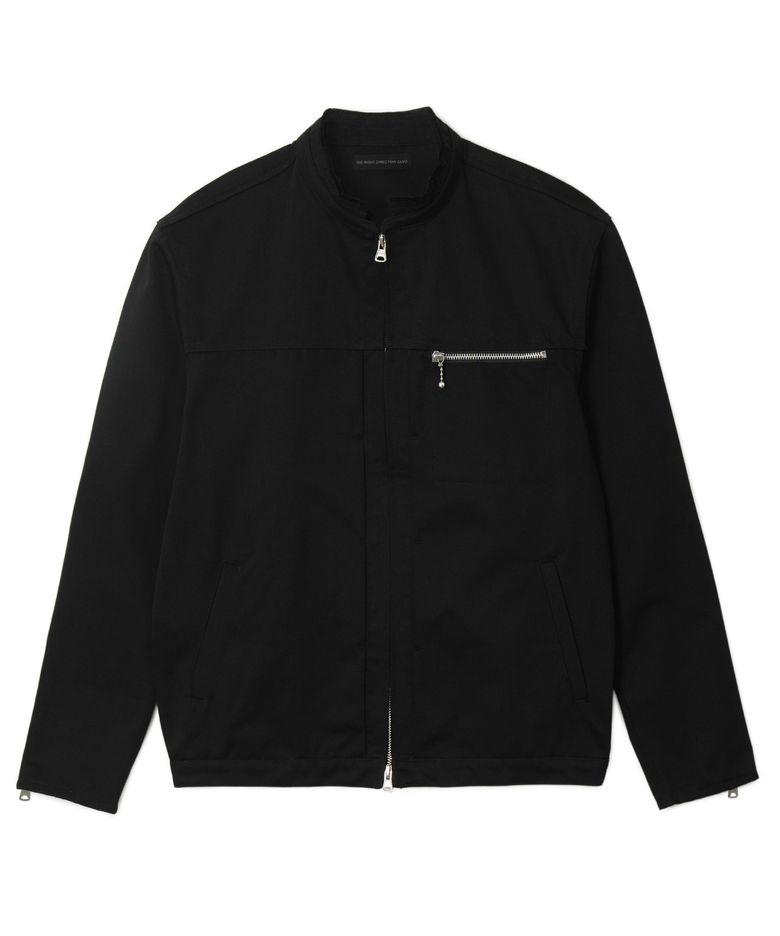 ROUGH NECK ZIP-UP / black