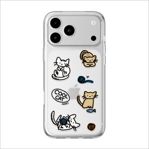 쿨캣 고양이 디자인 투명 젤리 아이폰 전기종 케이스