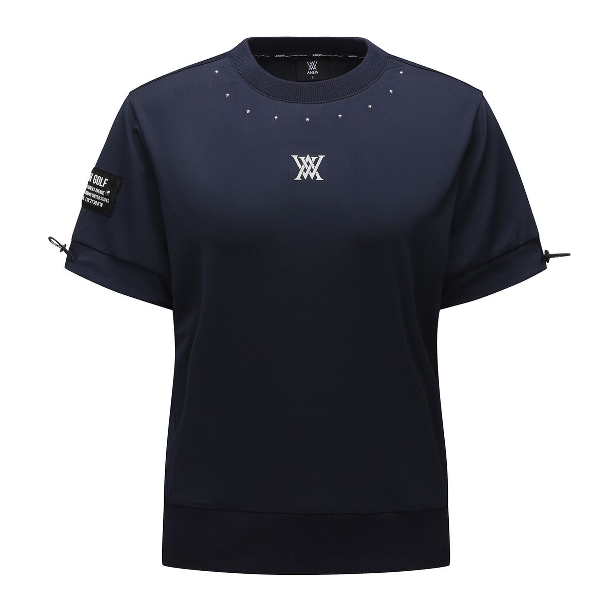 어뉴골프(ANEW GOLF) WOMEN BEADS POINT CROP SHORT SLEEVE T-SHIRT_NA