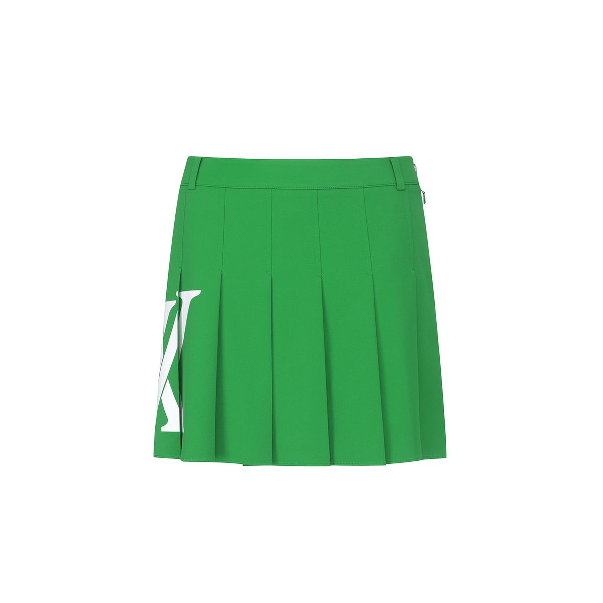 어뉴골프(ANEW GOLF) WOMEN BIGLOGO PLEATS MIDDLE LONG SKIRT_GN