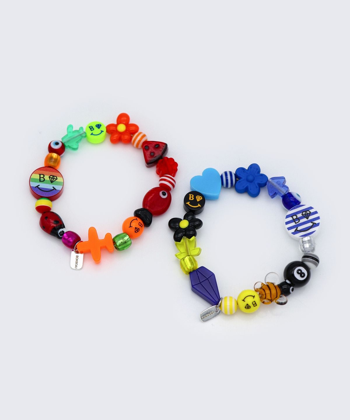 봉보(BONBEAU) Kitsch pop colorful motive mix Bracelet 유니크 키치 컬러 모티브 믹스 패션 팔찌