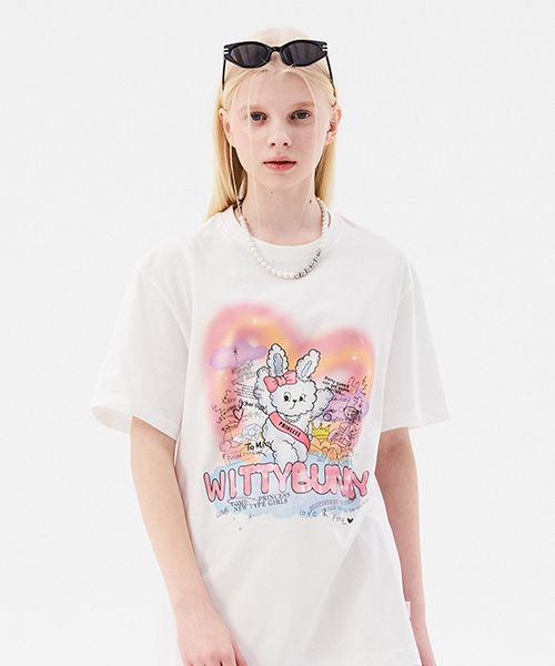 ★2023SS新作★KIRSH★WITTY BUNNY TOMBOY GRAPHIC T-SHIRT ☆2023SS新作☆KIRSH☆WITTY BUNNY TOMBOY GRAPHIC T-SHIRT