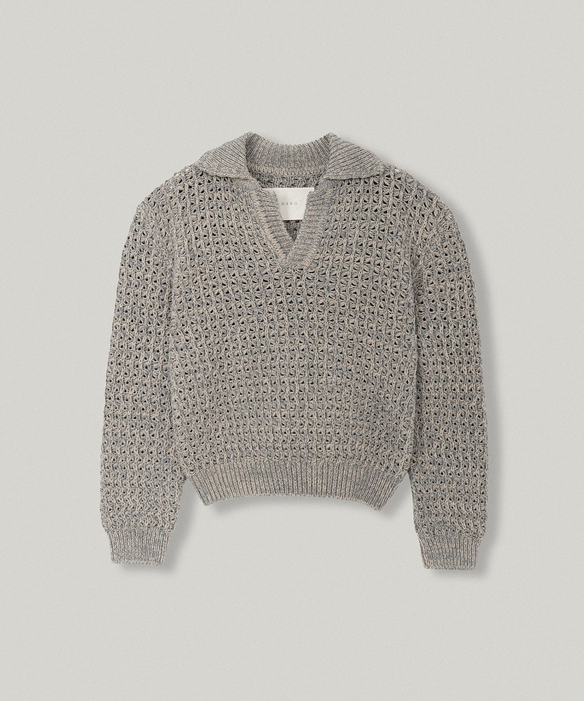 다로(DARO) MEYER Fisherman Collar Knit in Taupe