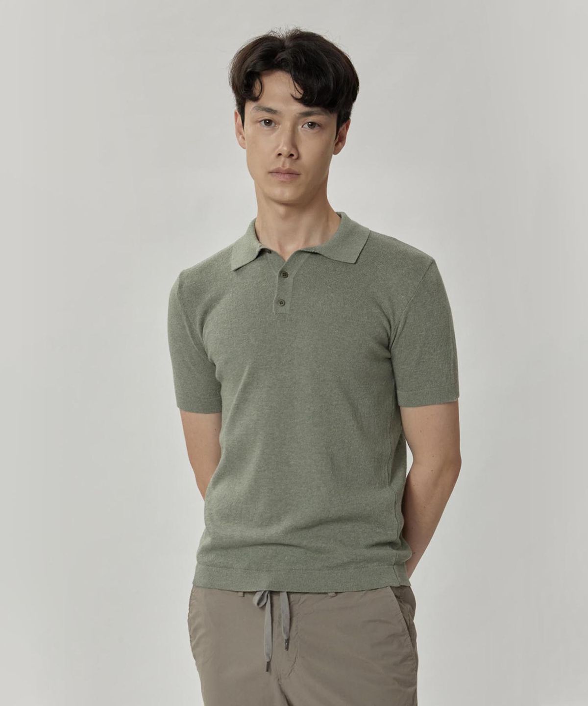 빠니깔레(PANICALE) 코튼 리넨 블렌드 폴로 셔츠 [5COLOR]