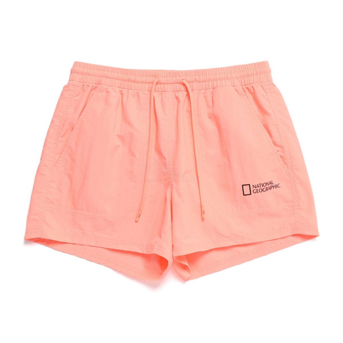 내셔널지오그래픽(NATIONALGEOGRAPHIC) N232WBS640 여성 3부 할리퀸터스크 베이직 보드숏 반바지 NEON ORANGE