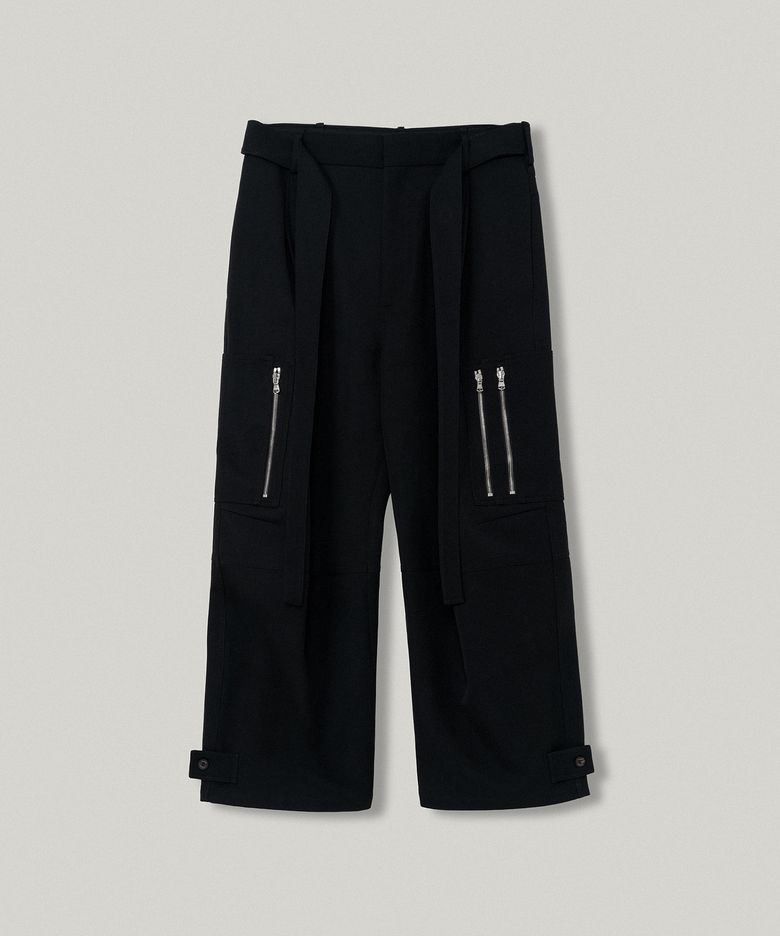 BAUHAUS Zip Cargo Pants in Black