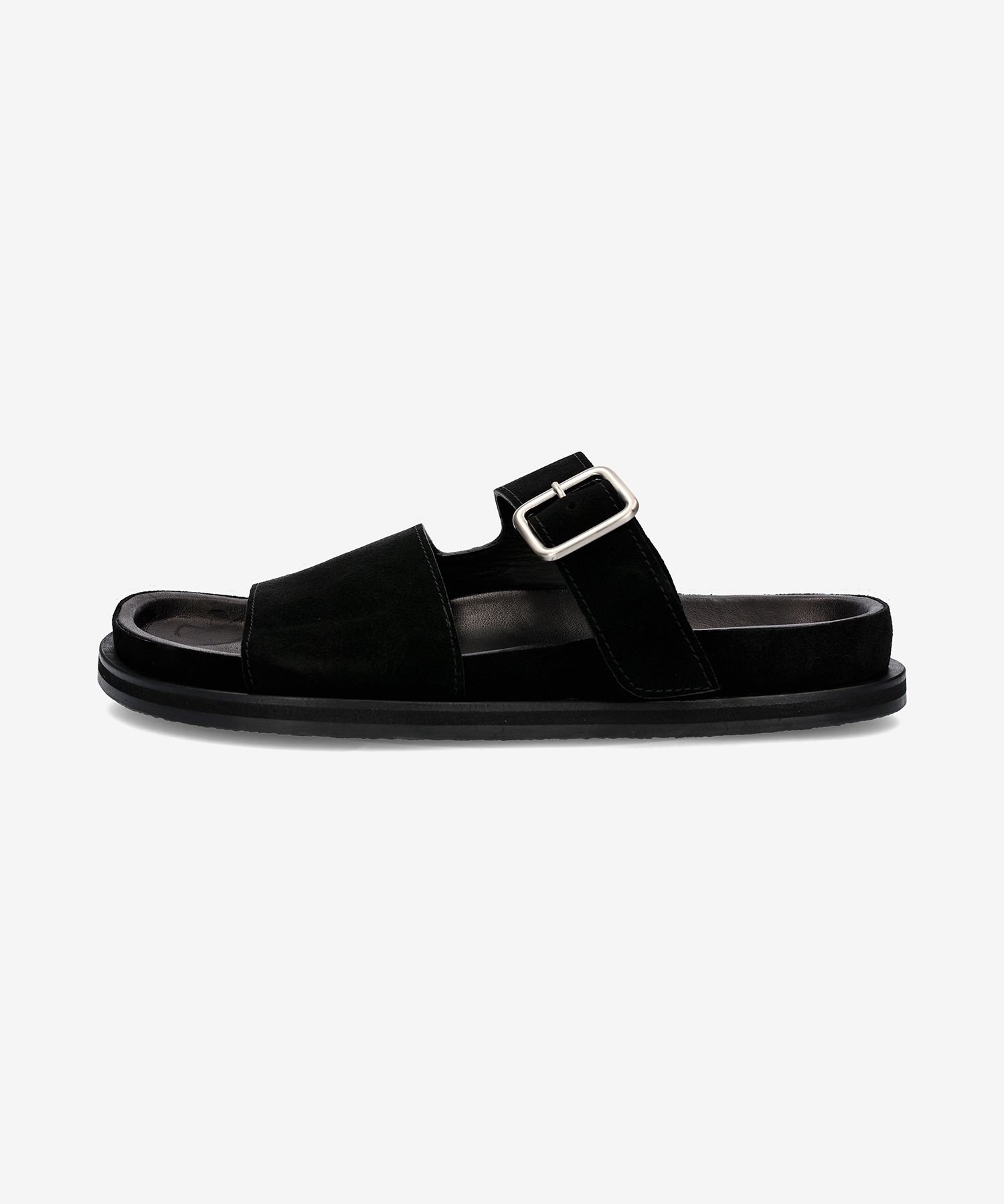 MUSINSA | STUDIO NICHOLSON Buckle Slide Sandals - Black