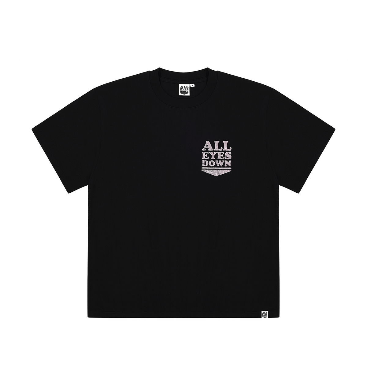 올아이즈다운(ALL EYES DOWN) CRACK LOGO T-SHIRT(Black)