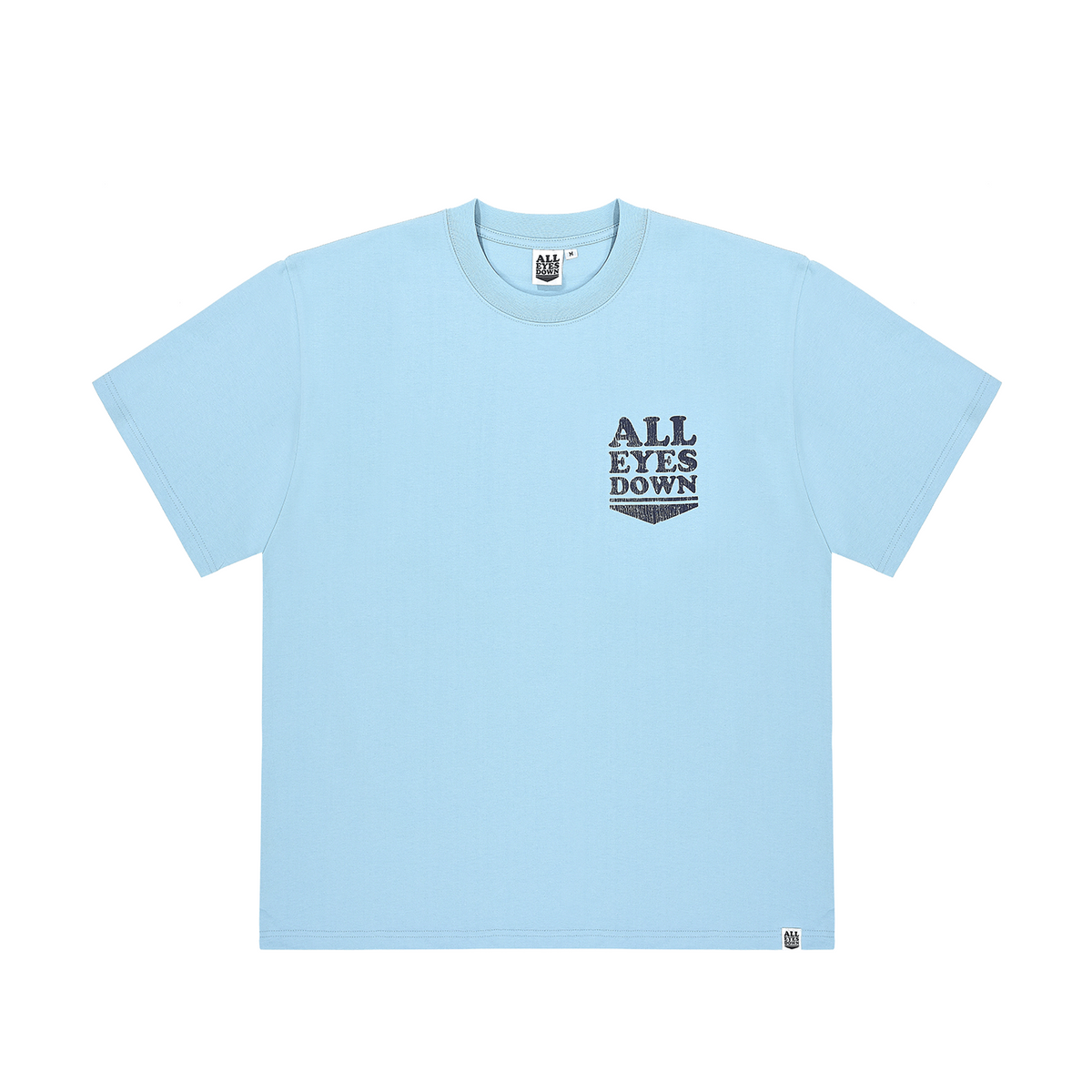 올아이즈다운(ALL EYES DOWN) CRACK LOGO T-SHIRT(Sky Blue)