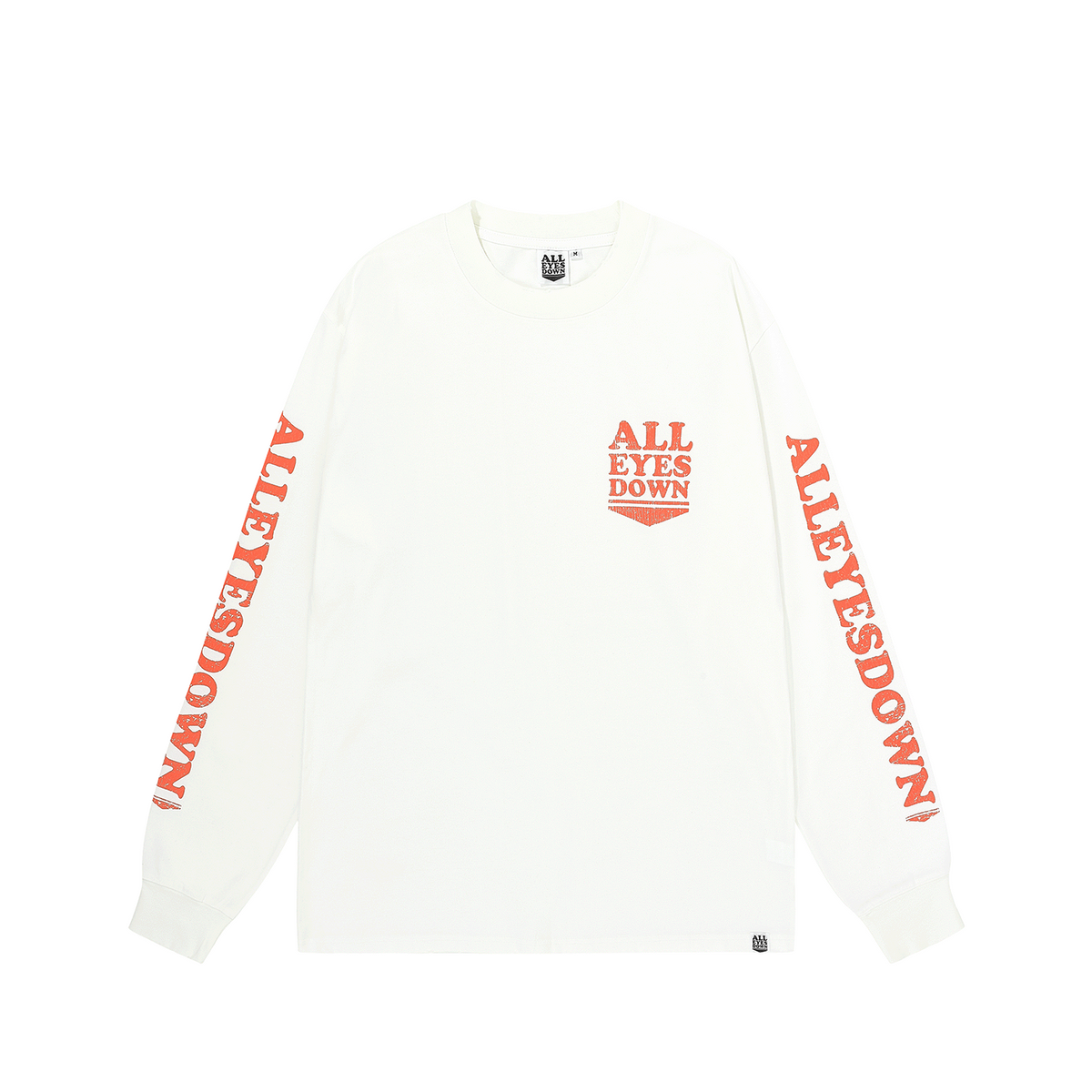 올아이즈다운(ALL EYES DOWN) CRACK LOGO LONG SLEEVE(White)