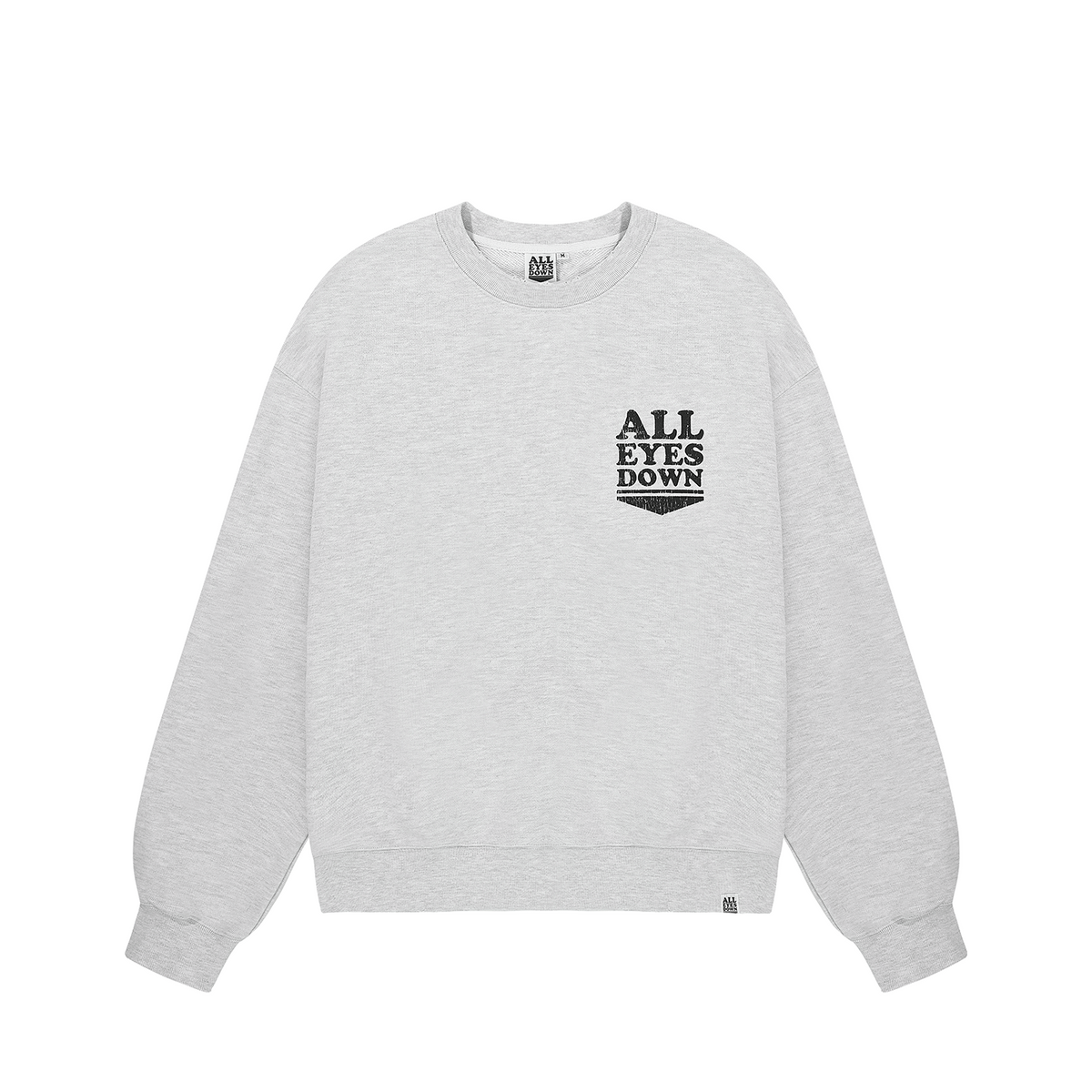 올아이즈다운(ALL EYES DOWN) CRACK LOGO SWEATSHIRTS(L/Melange)
