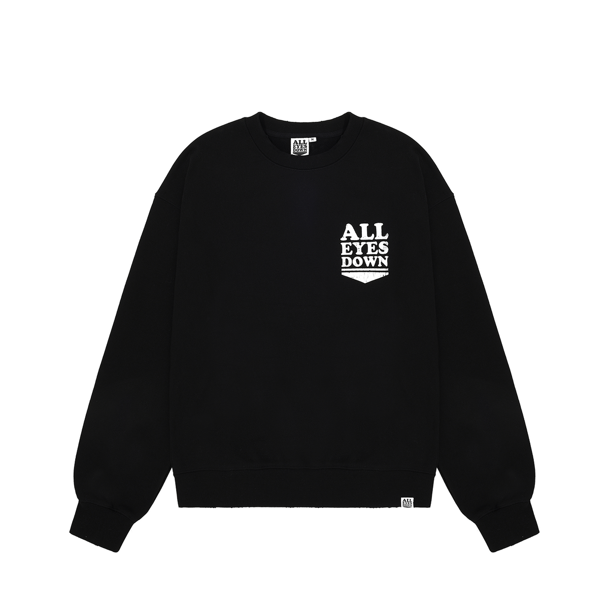 올아이즈다운(ALL EYES DOWN) CRACK LOGO SWEATSHIRTS(Black)