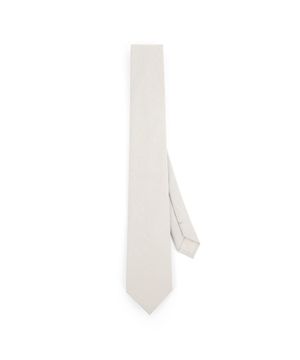슬림핏 넥타이 SLIM NECK TIE / ROUGH LINEN / L GREY