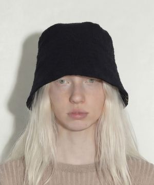 트위드 여름 버킷햇 STAND BUCKET / LINEN TWEED / BLACK