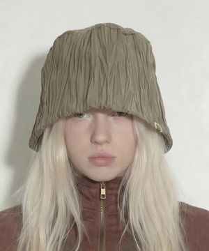 플리츠 여름 버킷햇 STAND BUCKET / PLEATS WAVE / DESERT OLIVE