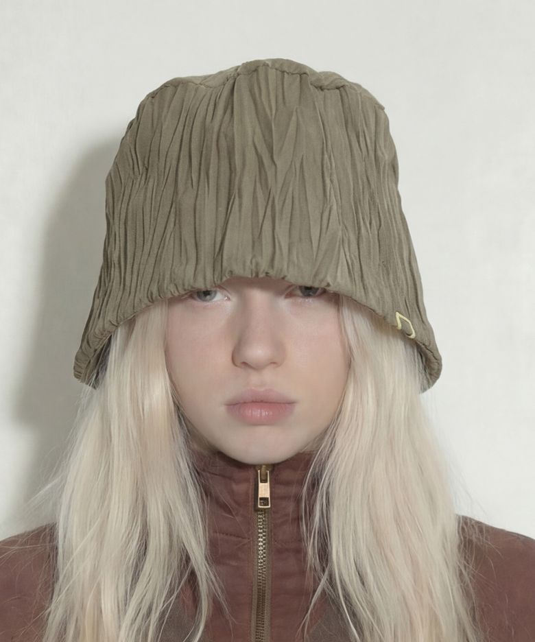 플리츠 여름 버킷햇 STAND BUCKET / PLEATS WAVE / DESERT OLIVE