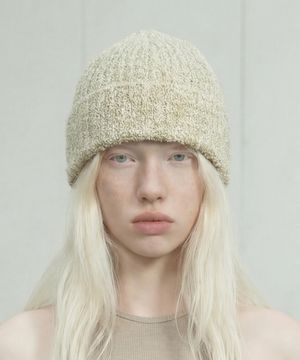 코튼 여름 비니 STICK RIB BEANIE / POP COTTON / MELANGE OLIVE