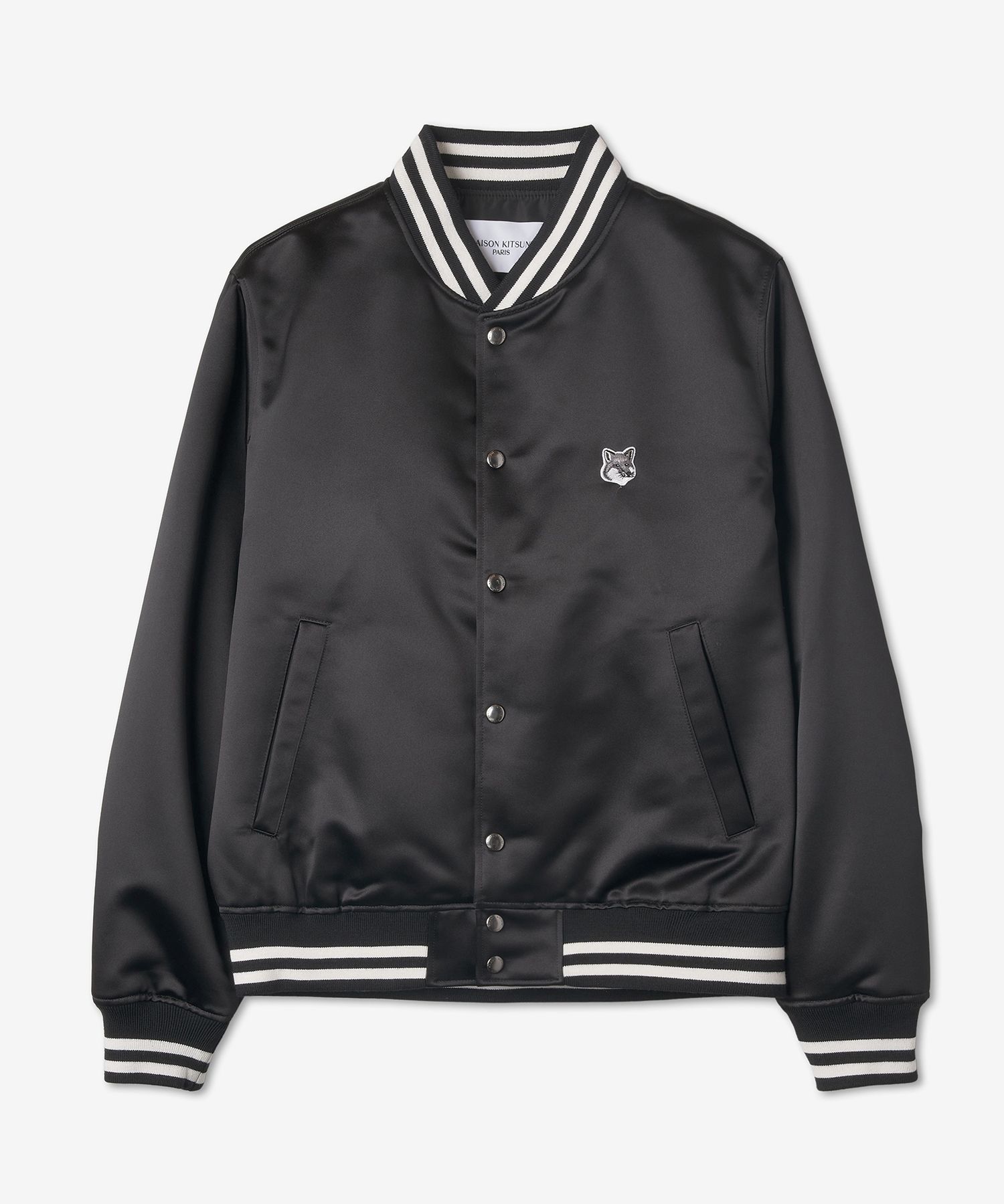 【送料&関税込】Maison KitsunAC Teddy Jacket MUSINSA | MAISON KITSUNE Men's Satin Teddy Jacket - Black