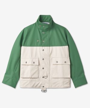 피노 재킷 - 크림:브라이트 그린 / CRTWXOUW010COT0347501