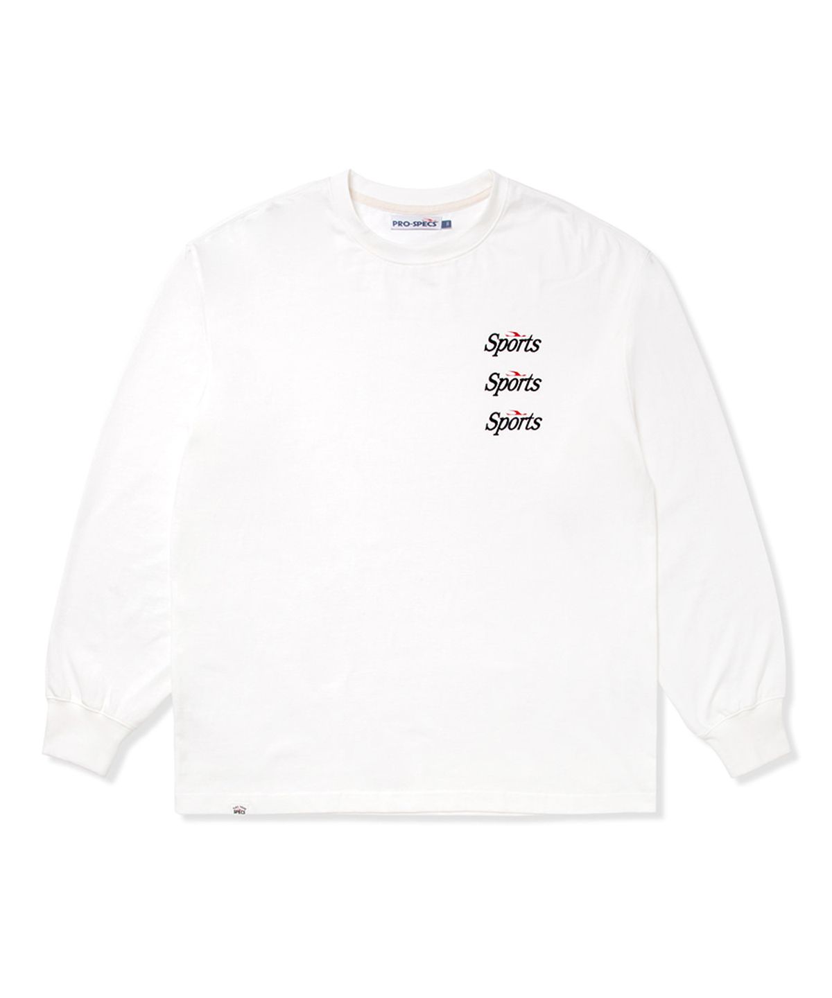 프로-스펙스(PRO-SPECS) SPORTS LOGO LONG SLEEVES WHTE