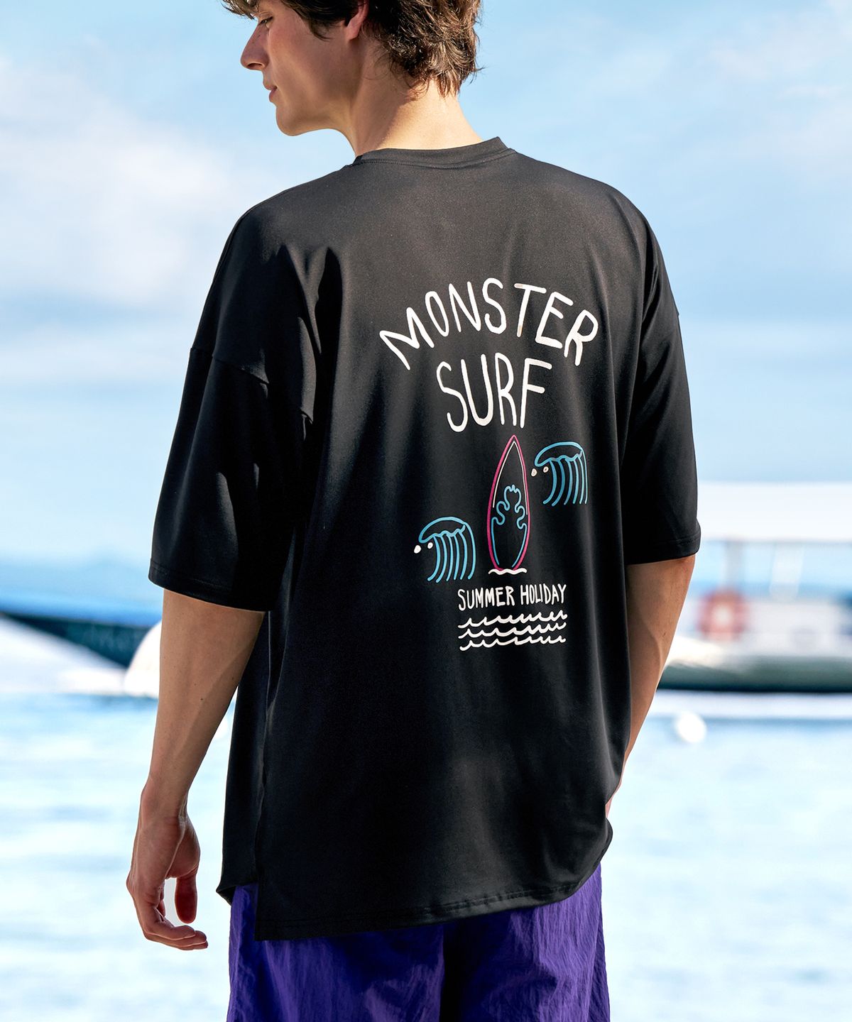 블랙몬스터핏(BLACK MONSTER FIT) 몬스터서핑 래쉬가드 숏슬리브 (3color) / BM230211
