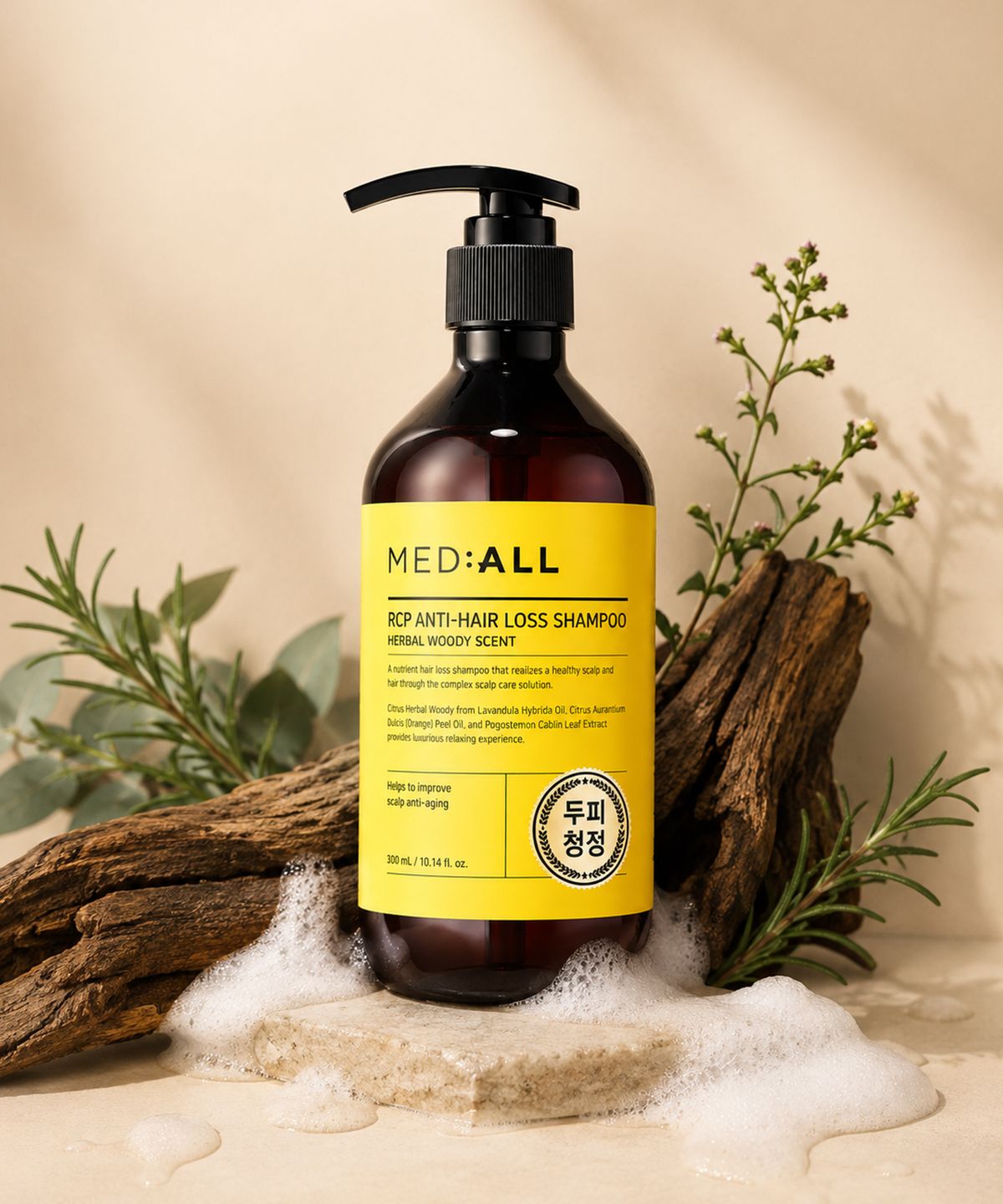 메디올(MEDIALL) RCP 안티헤어로스 샴푸 우디향 300ml