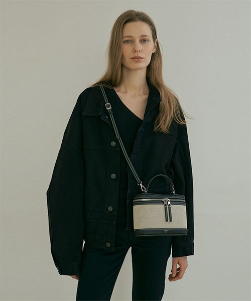 ★DeMAKER★ Canvas cosmetic bagmixed black MUSINSA | DEMAKER Canvas cosmetic bag-mixed black