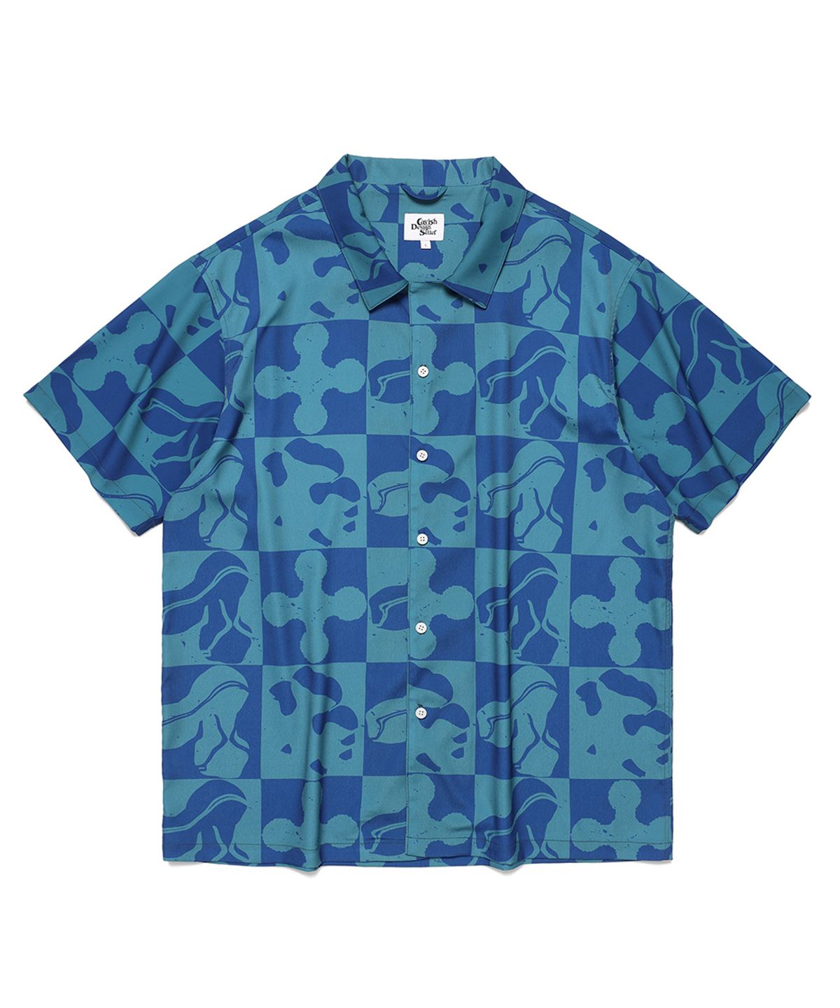 카비시(CAVISH) CADEJO PRINTED HALF SLEEVE SHIRT BLUE(CV2DMUW323B)