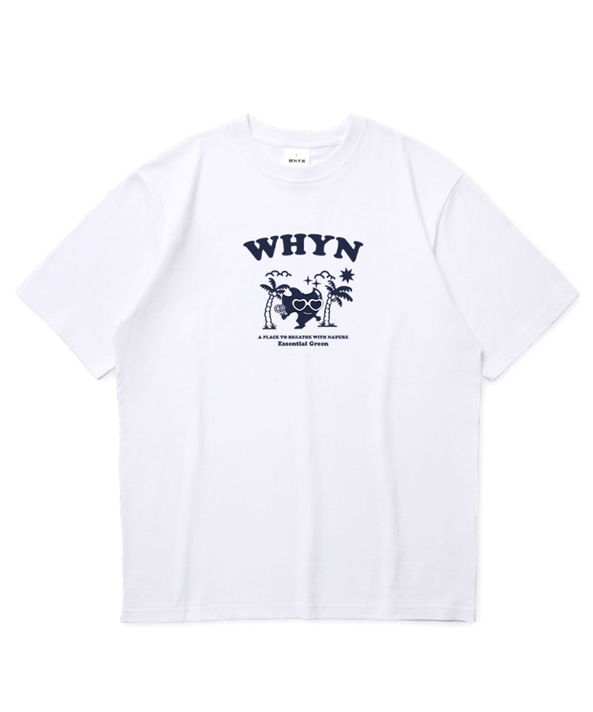 와이엔(WHYN) 야자수하트 반팔티셔츠 F03BRD_WBX10932