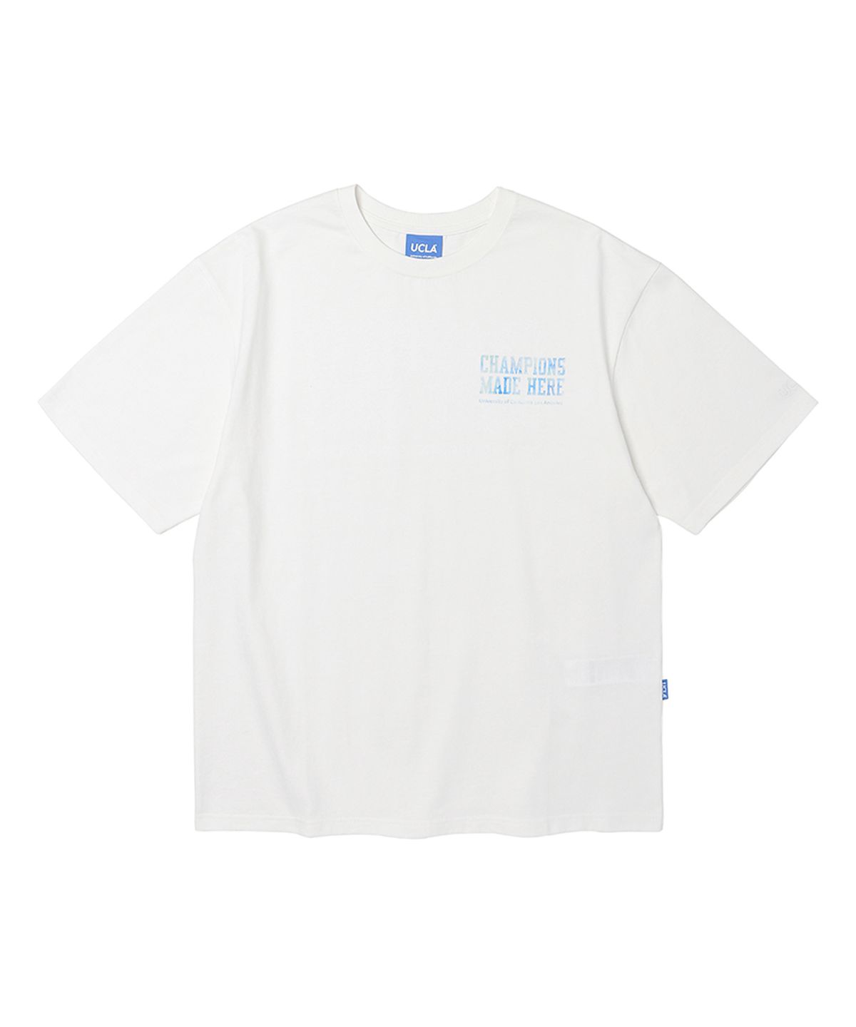 유씨엘에이(UCLA) 로고 프린트 반팔티셔츠[IVORY](UZ4ST01_22)
