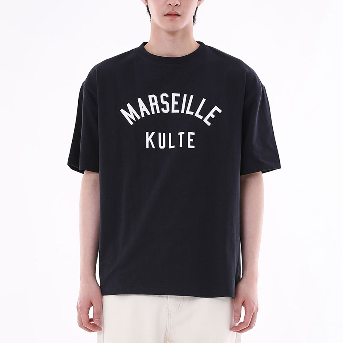 쿨트(KULTE) MARSEILLE COLLEGE T-SHIRT 네이비