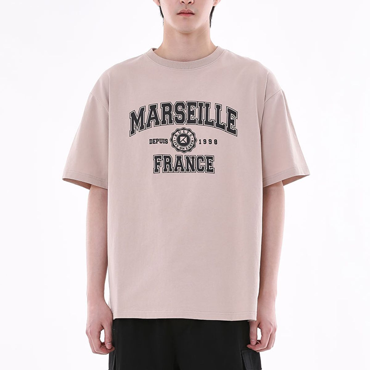 쿨트(KULTE) A-COLLEGE T-SHIRT 라이트베이지