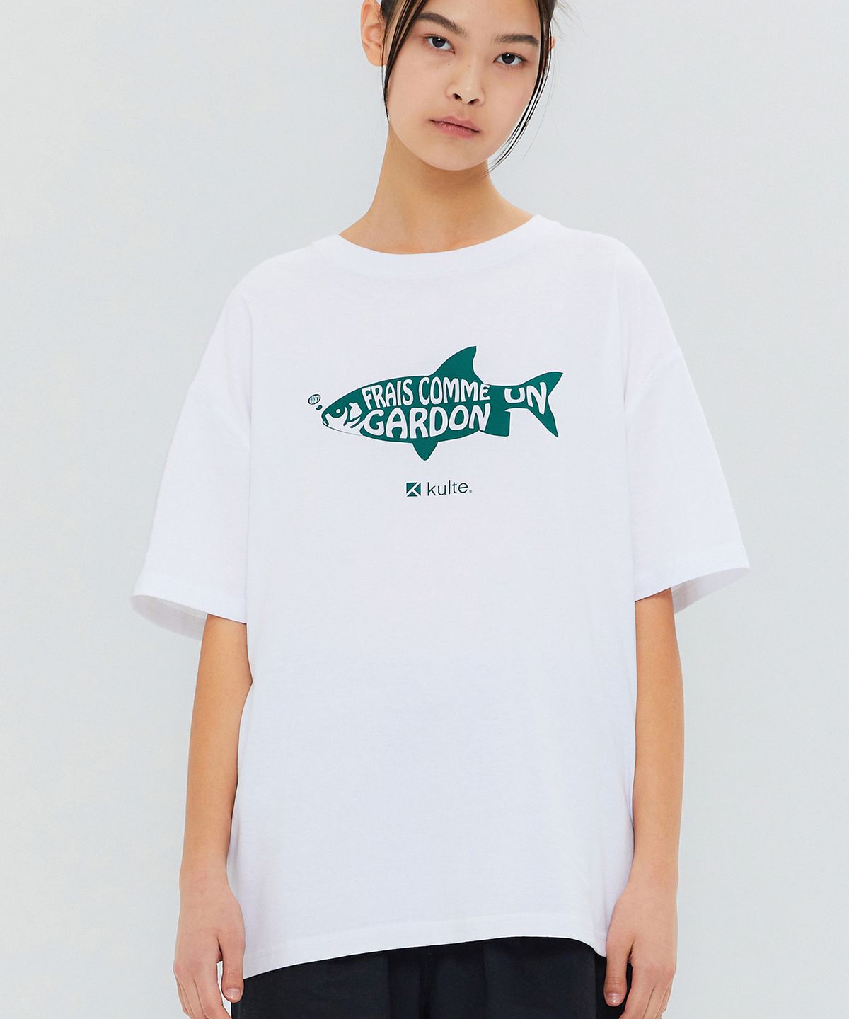 쿨트(KULTE) FISH T-SHIRT 화이트