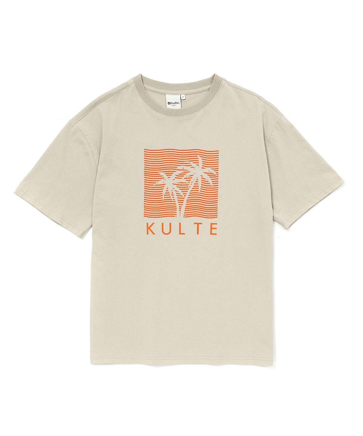 쿨트(KULTE) PALM VIBES T-SHIRT 라이트베이지