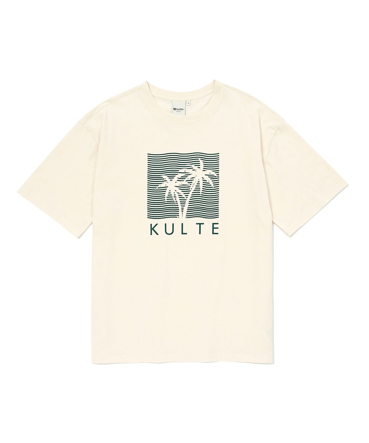 쿨트(KULTE) PALM VIBES T-SHIRT 아이보리