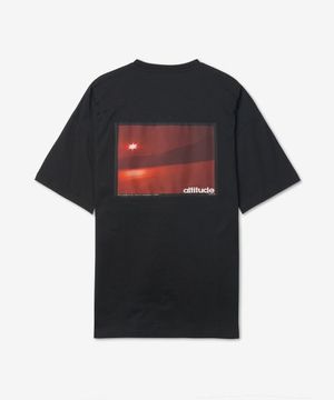 알티튜드 티셔츠 - 블랙 / 23E28OAJ19COT00727001