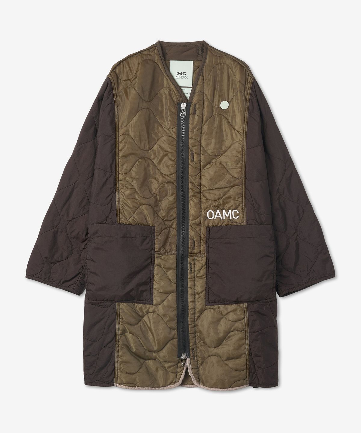 오에이엠씨(OAMC) 리워크 지퍼 롱 라이너 - 브라운 / 23E28OAX11CAPOA007200