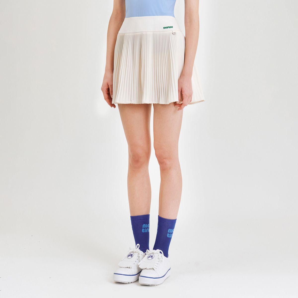 마틴골프(MARTINE GOLF) Semi High Waist Pleats Culottes_Ivory