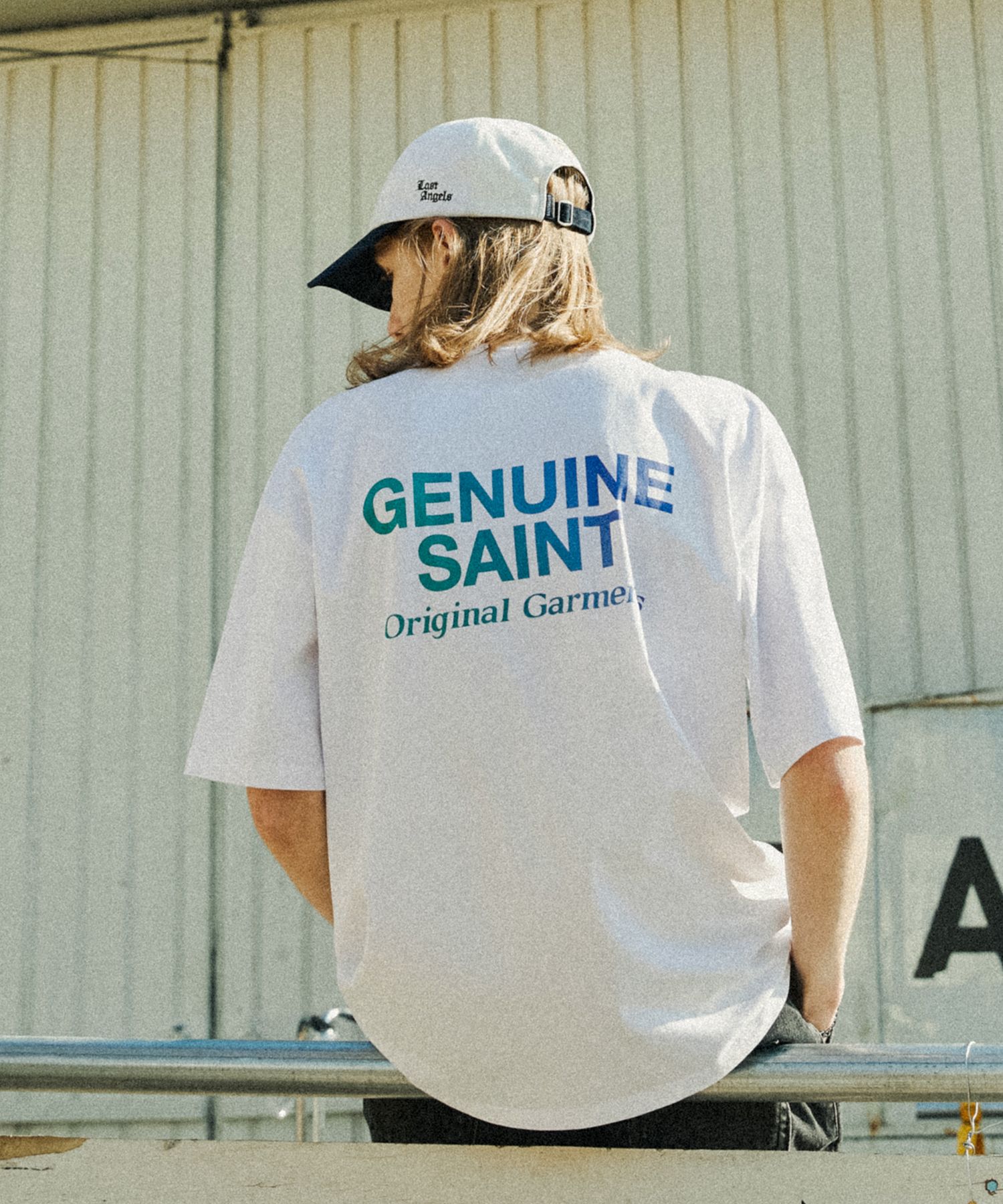 MUSINSA公式 | SAINTPAIN SP G SAINT ロゴTシャツ-ホワイトグリーンブルー