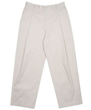 원턱 면팬츠 크림