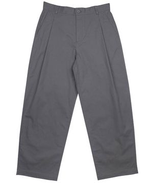 원턱 면팬츠 그레이