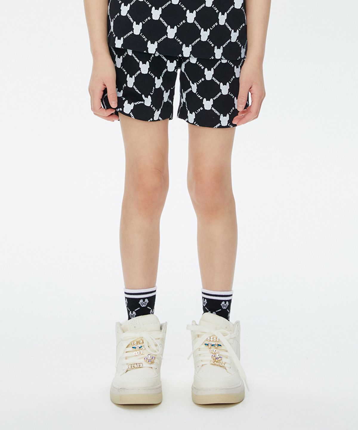 라이프워크 키즈(LIFEWORK KIDS) 키즈) 모노그램 패턴 숏팬츠