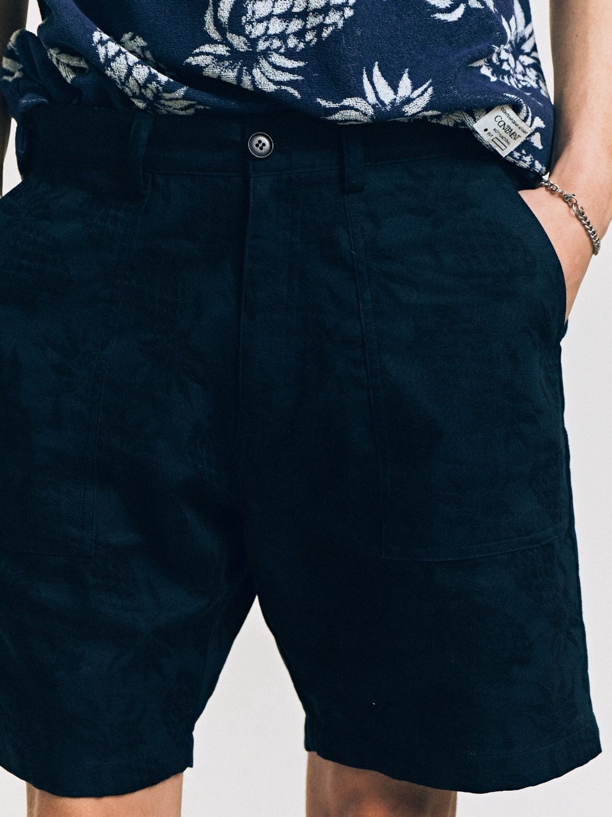 컨티먼트(CONTEMENT) PINEAPPLE JACQUARD COTTON SHORTS