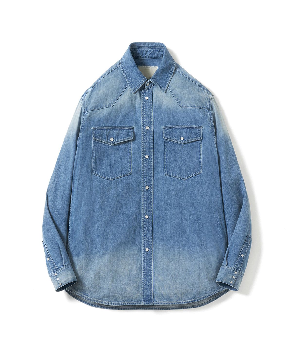 포터리(POTTERY) Light Denim Shirt (Mid Blue)