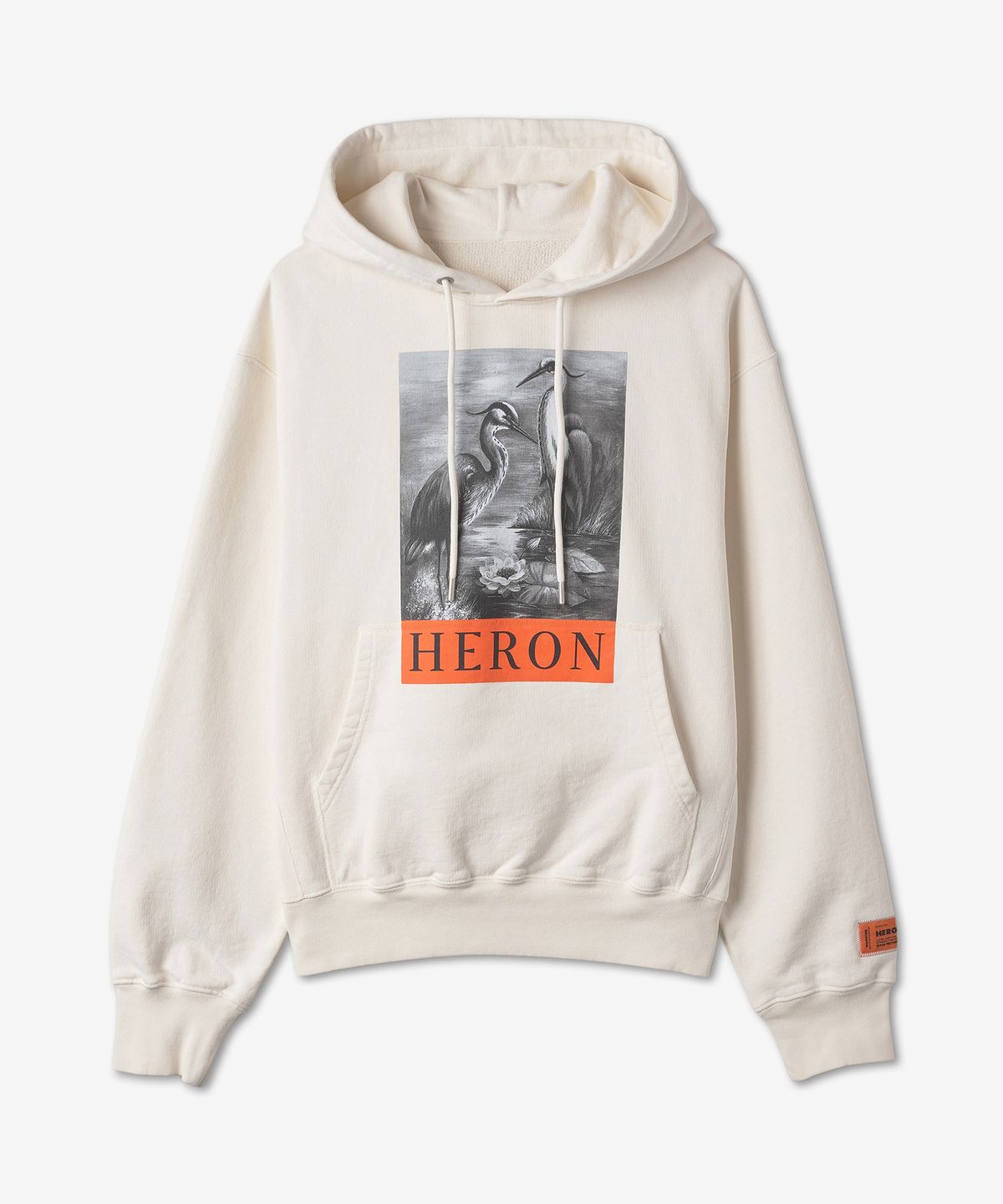 헤론 프레스톤(HERON PRESTON) 로고 버드 그래픽 후드 - 화이트 / HMBB024C99JER0030110