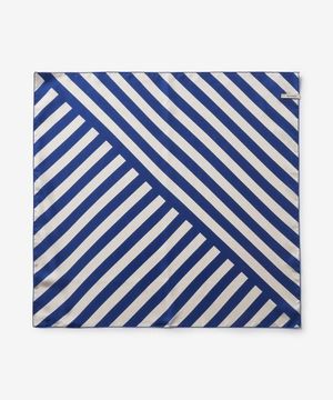 스트라이프 스카프 - 화이트:부티크블루 / CACCXSAC027SIL0017479