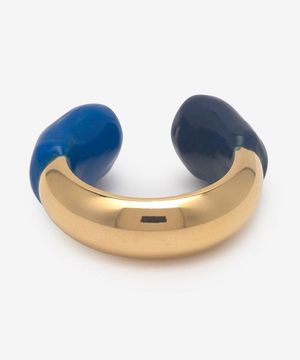 더블 러버라이즈 반지 - 골드:부티크블루:다크블루 / CACCWJEW032MET0077573