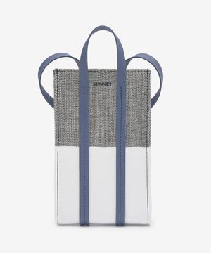 마이크로 페럴레피페도 크로스백 - 화이트:블루 / CACCXSLG013DEN011WHTS